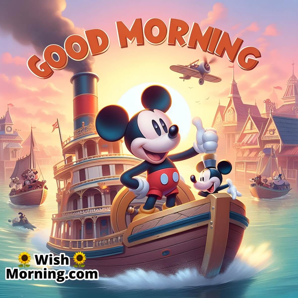 Good Morning Mickey Enjoy Steamboat Willie