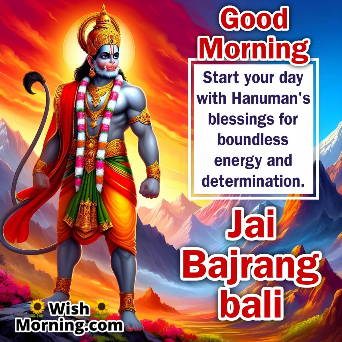 Hanuman's Sunrise Blessings