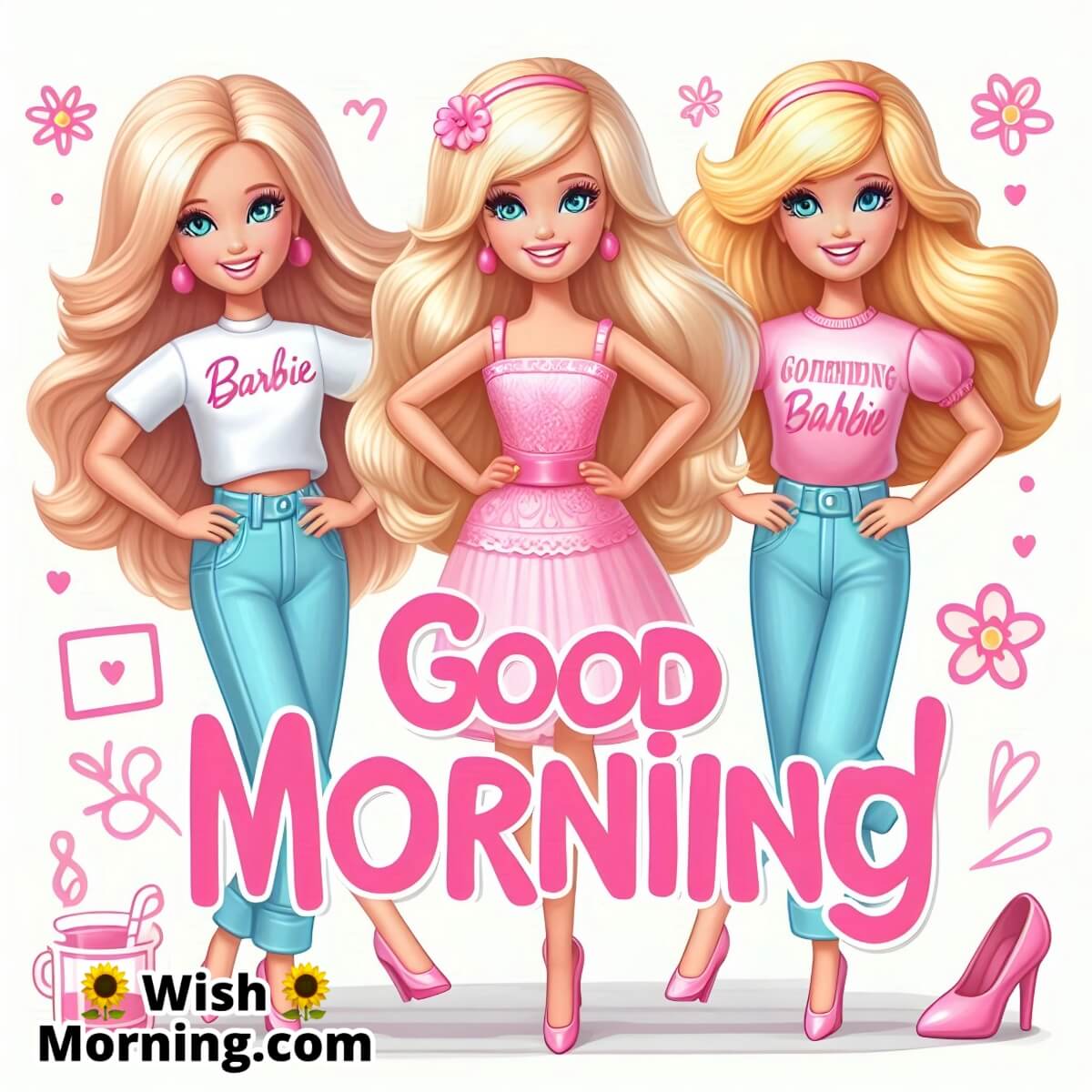 Barbie With Her Friends Morning Pic
