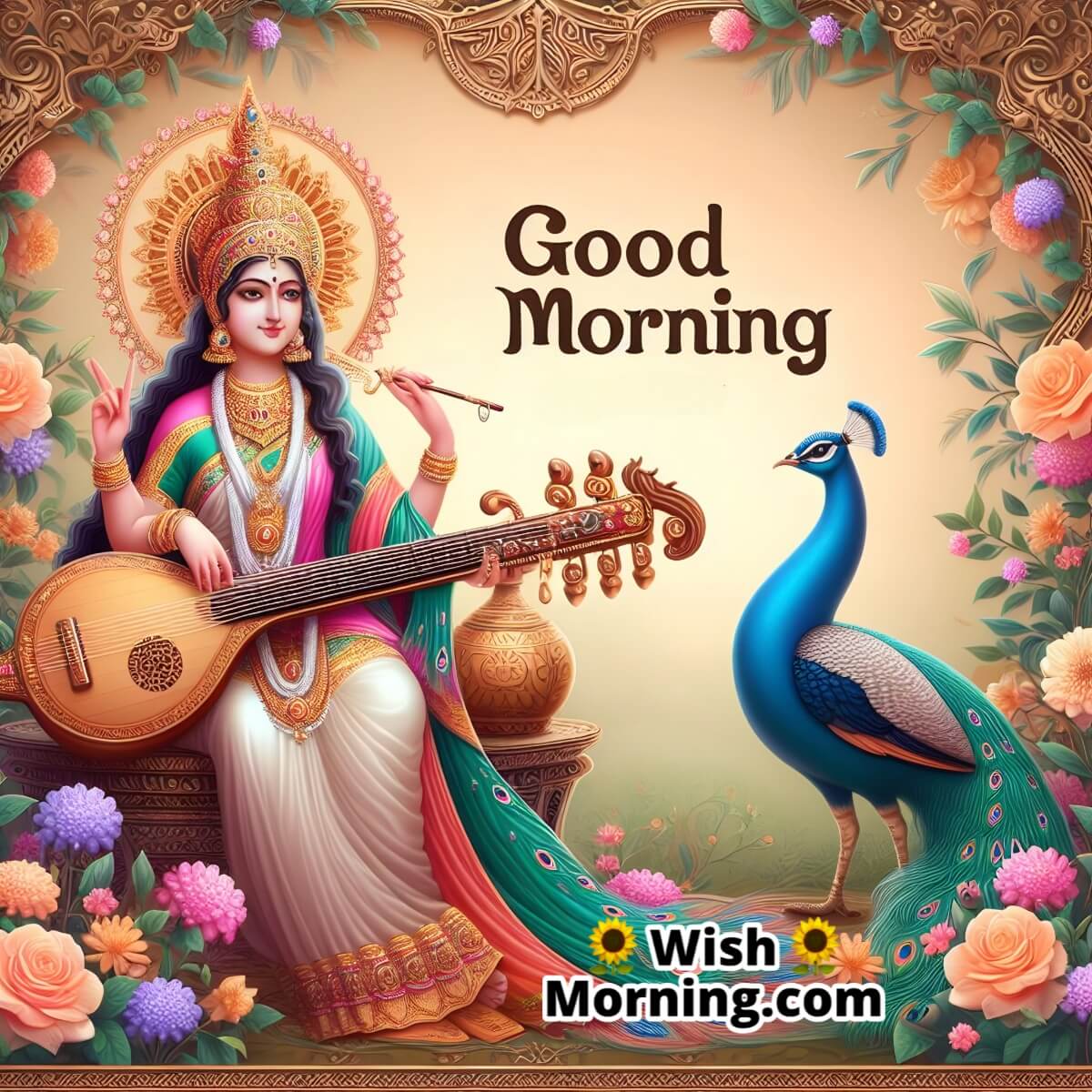Blessed Morning With Saraswati Devi