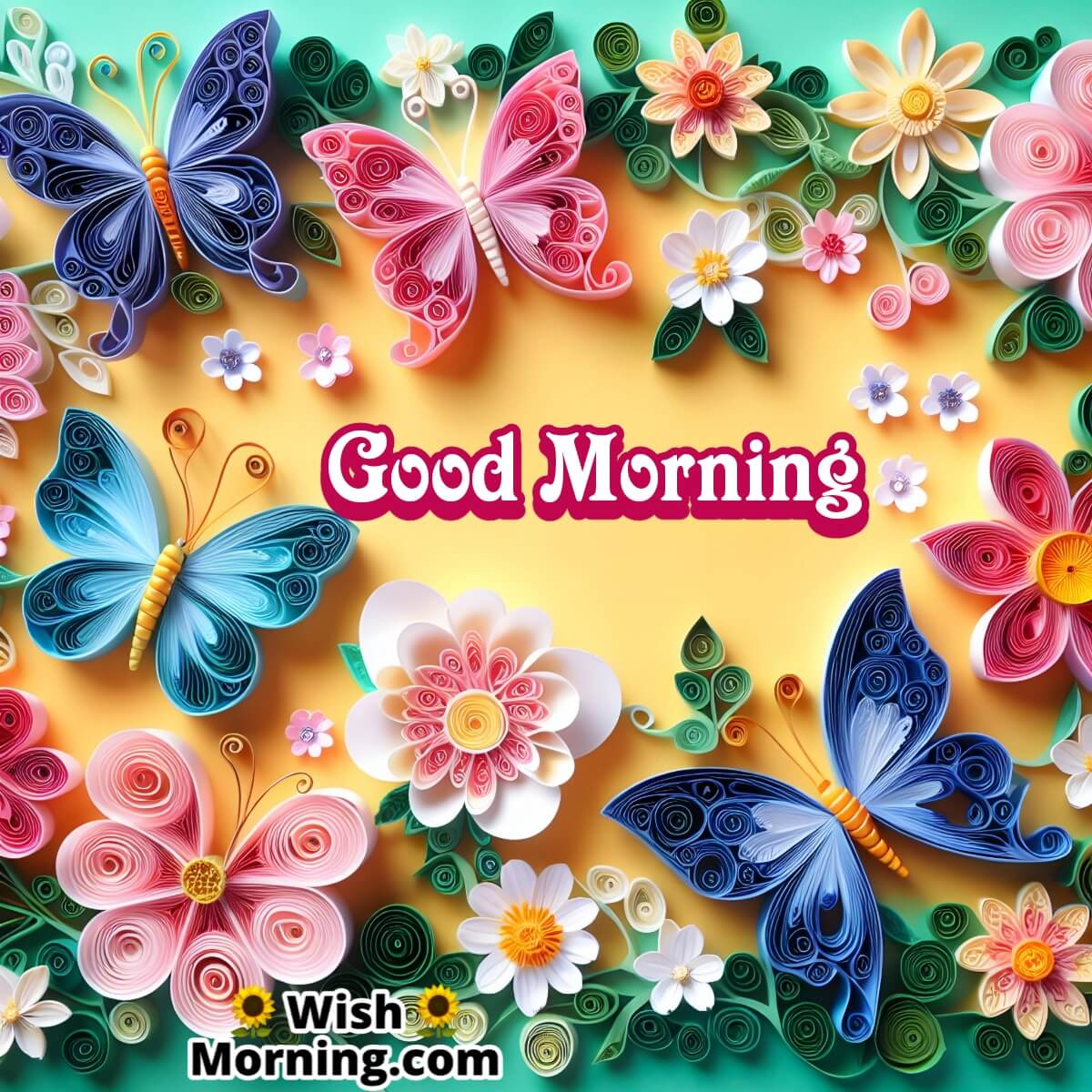 Good Morning Butterflies Quilling Art