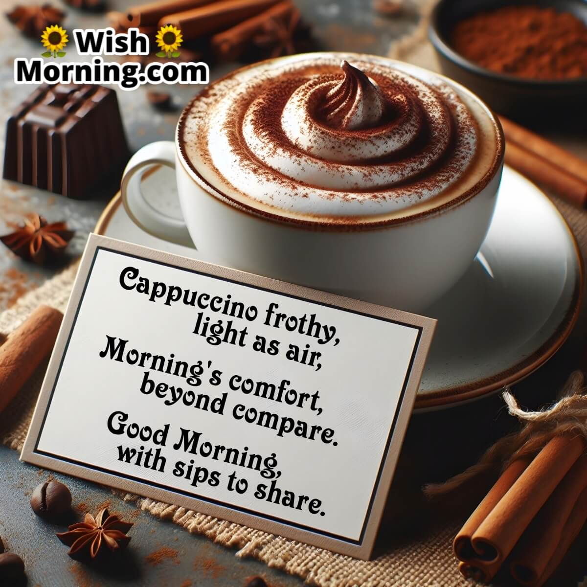 Good Morning Cappuccino Charm