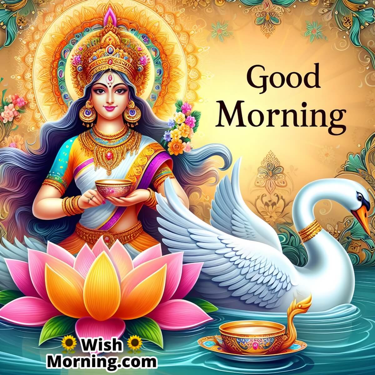 Good Morning Goddess Saraswati Images