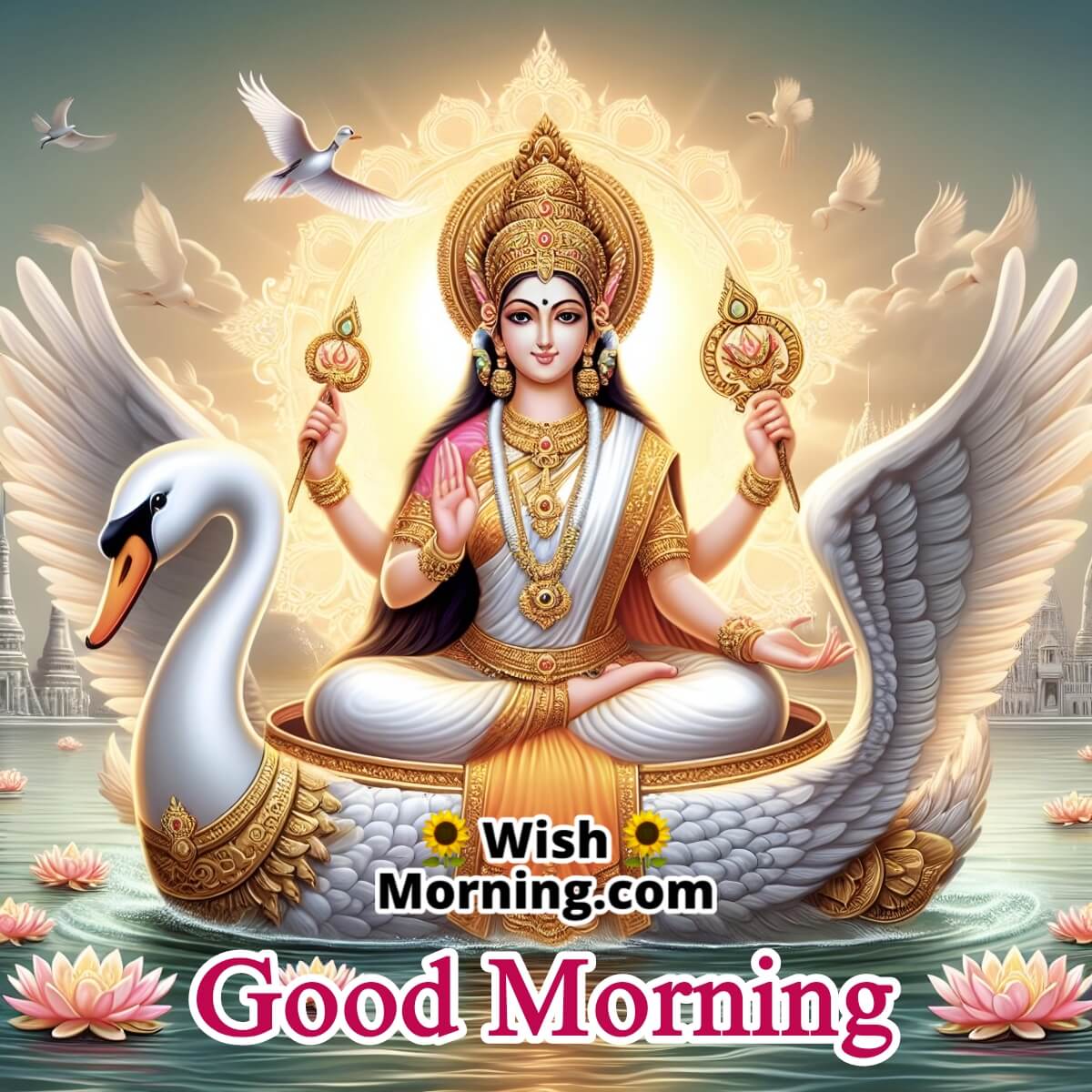 Good Morning Goddess Saraswati Photo