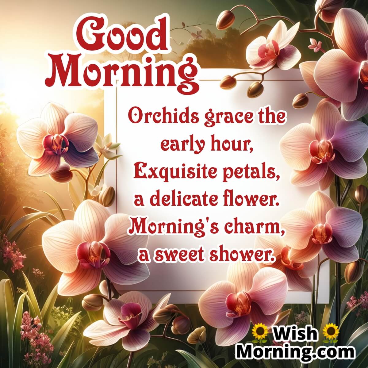 Good Morning Orchid Graceful Poem