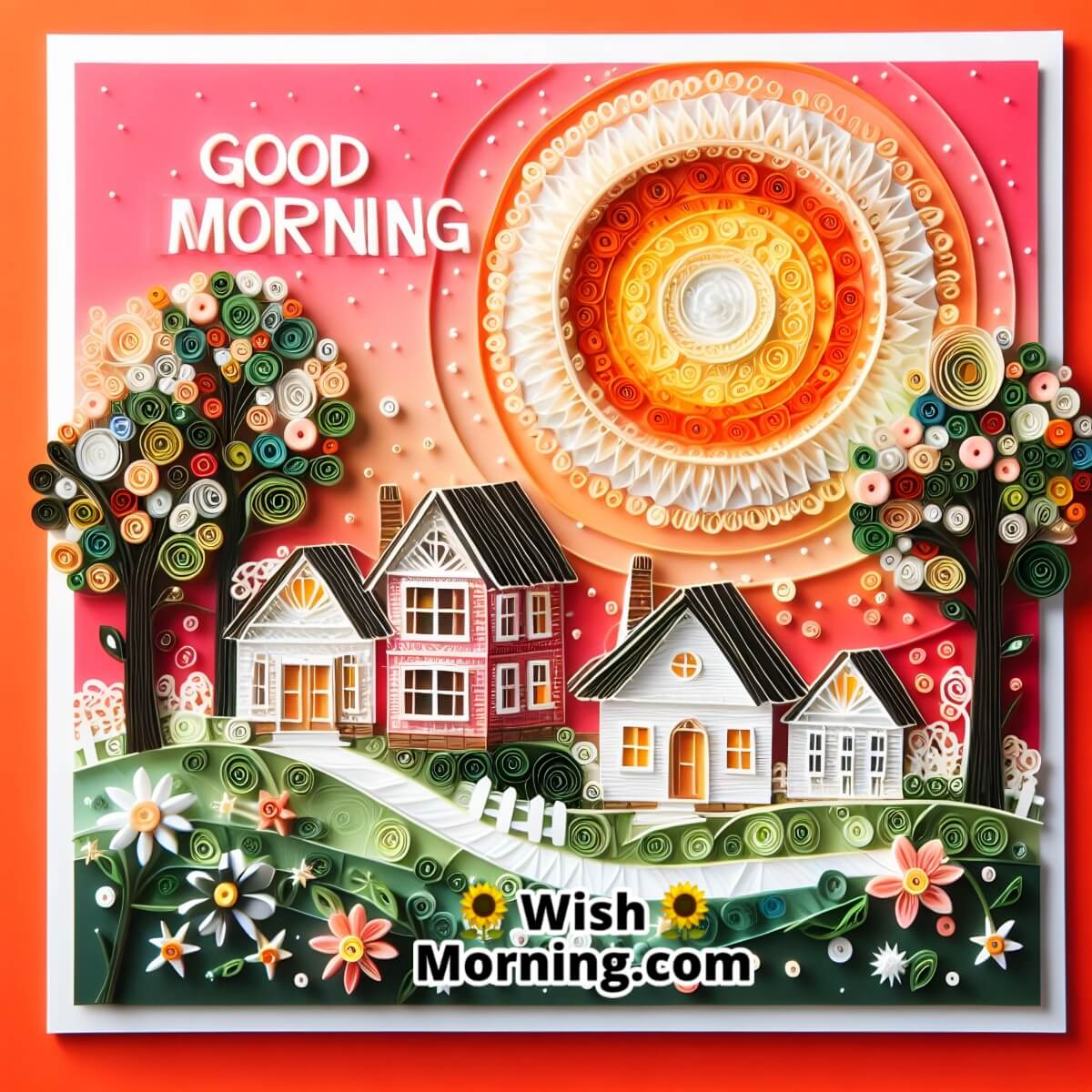 Good Morning Quilling Art Pic