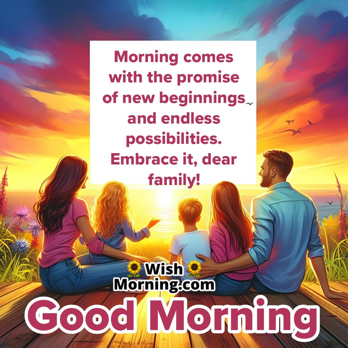 Good Morning Family Sunrise Serenity