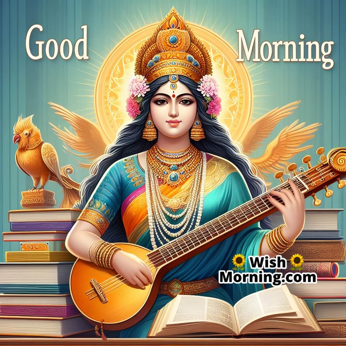 Morning Blessings From Saraswati Devi