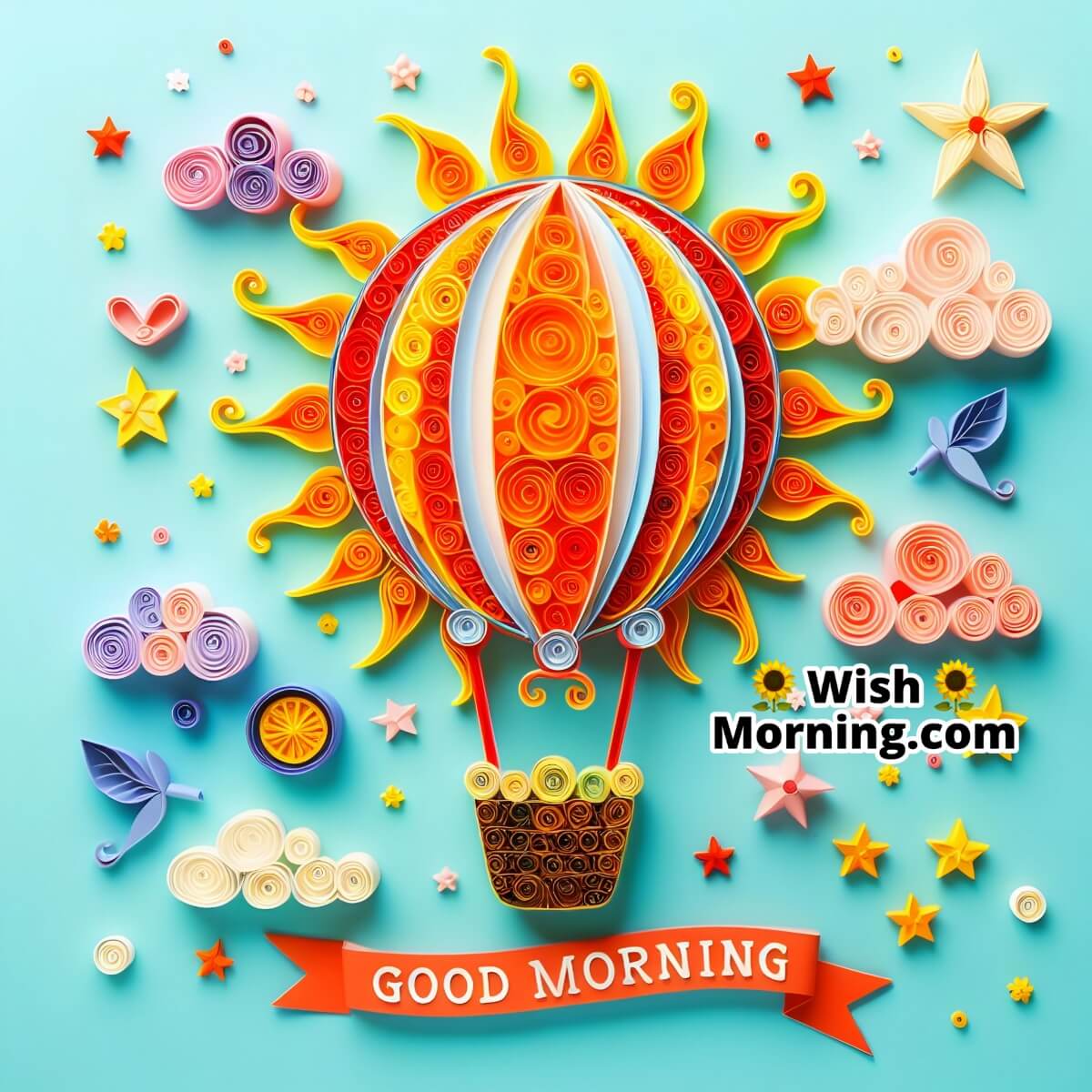 Quilling Art Good Morning