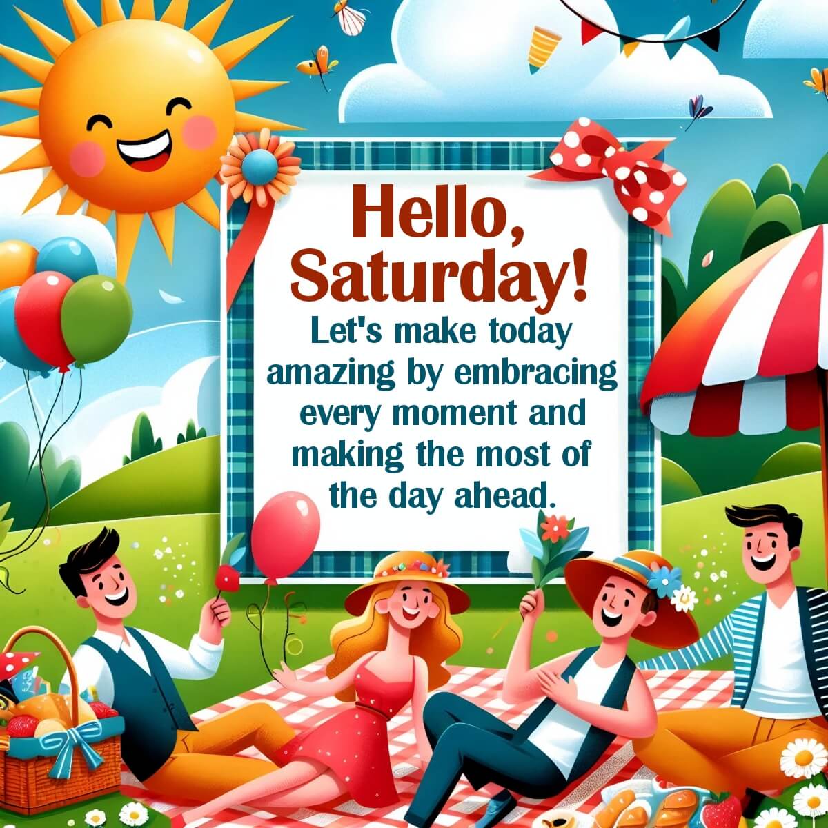 Hello Saturday Status Message