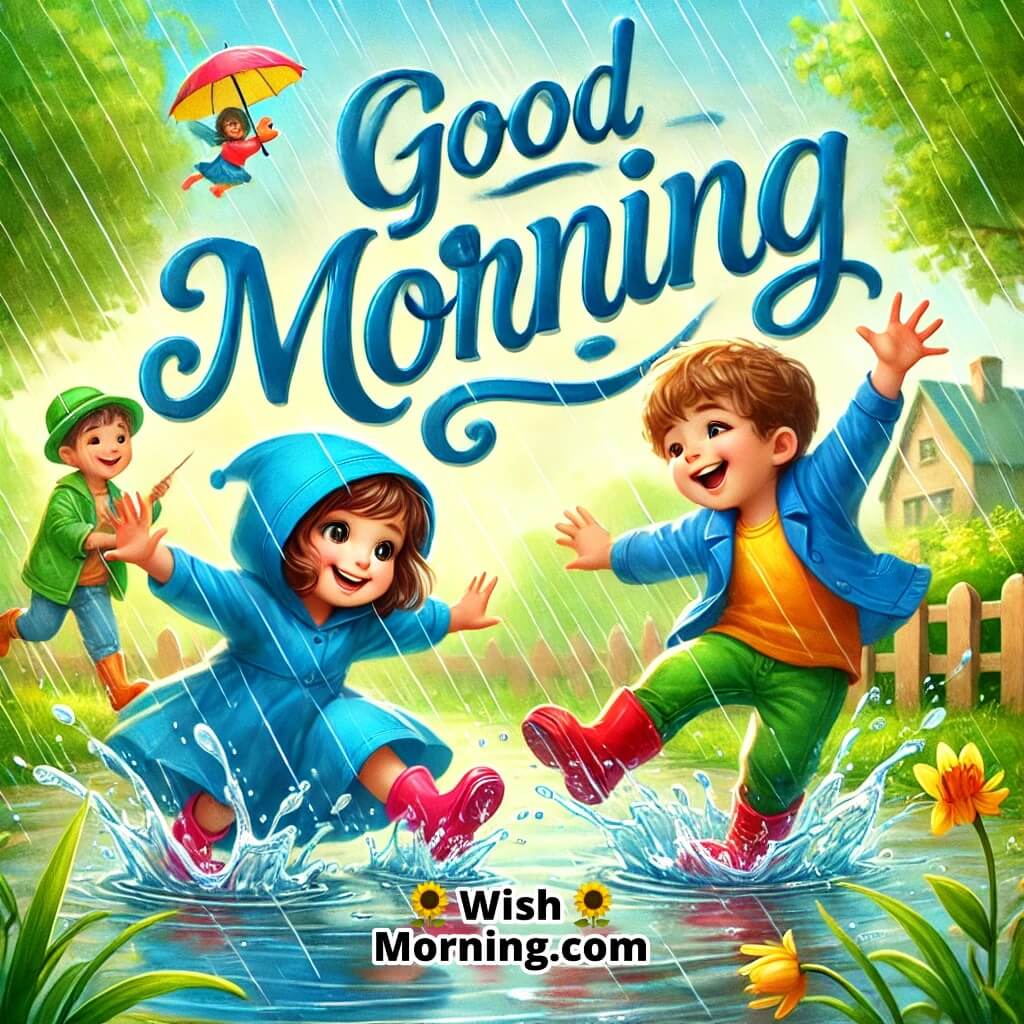 Morning Rain Children Play
