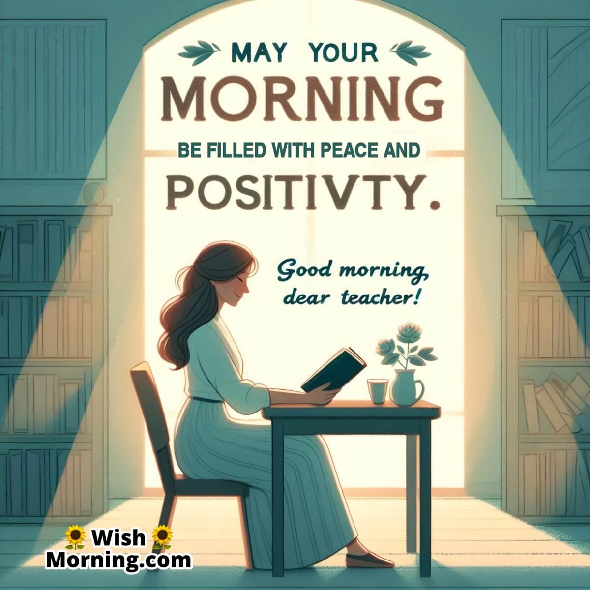 Peaceful Morning Positivity For Teacher
