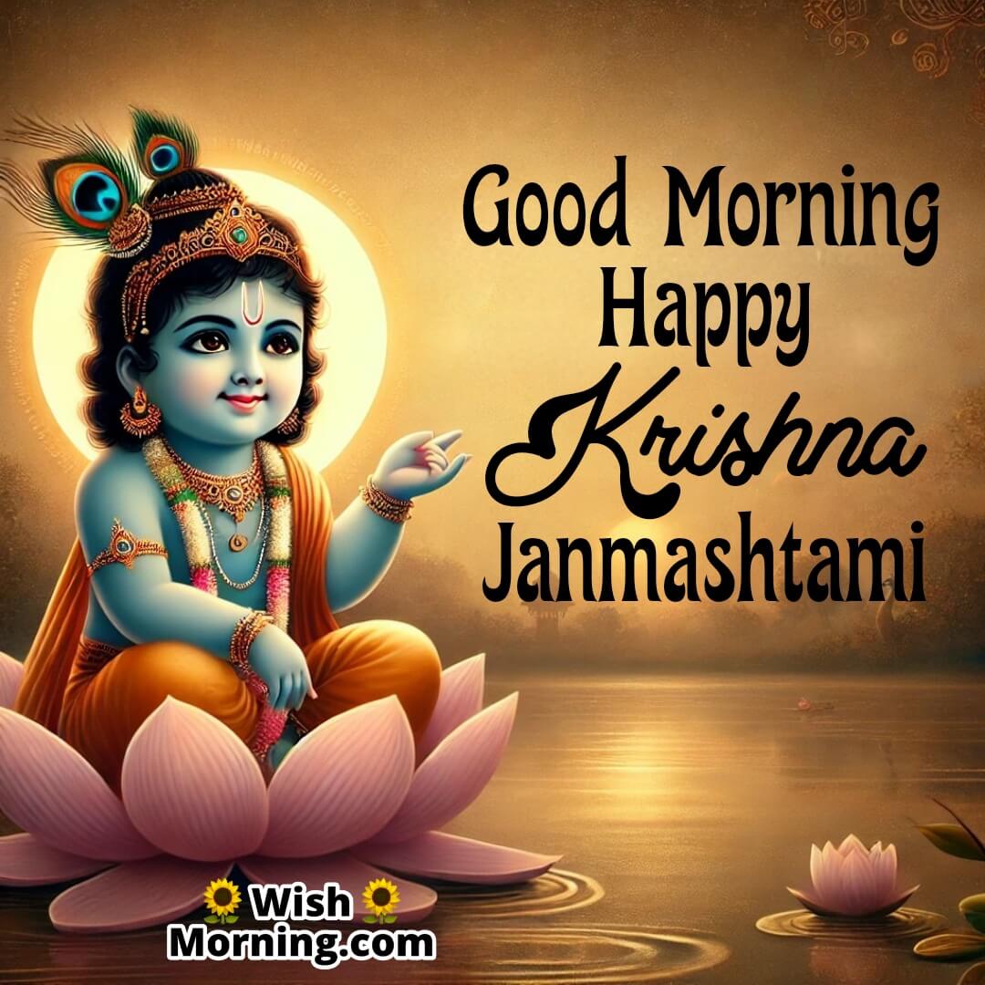 Auspicious Morning Greetings Krishna Janmashtami