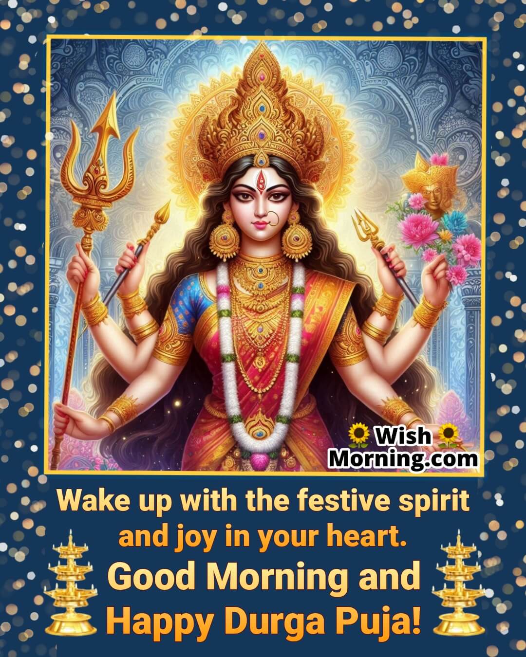 Morning Festive Spirit Durga Puja Pic