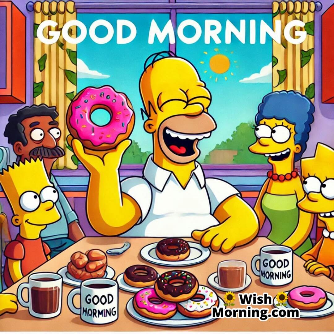 Good Morning Homer Simpson Donut Fun With Family