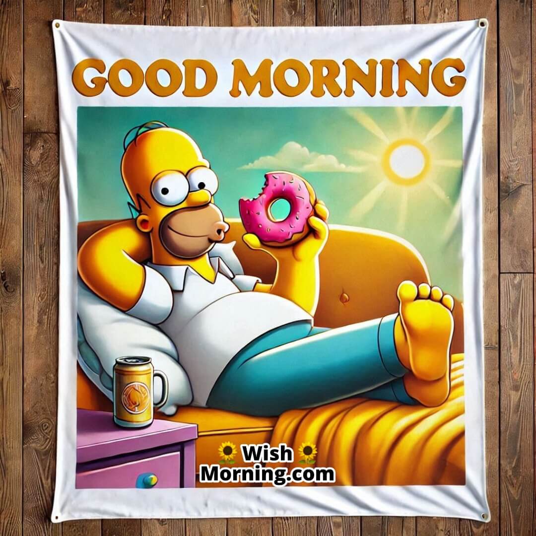 Homer Simpson On Couch Morning Pic