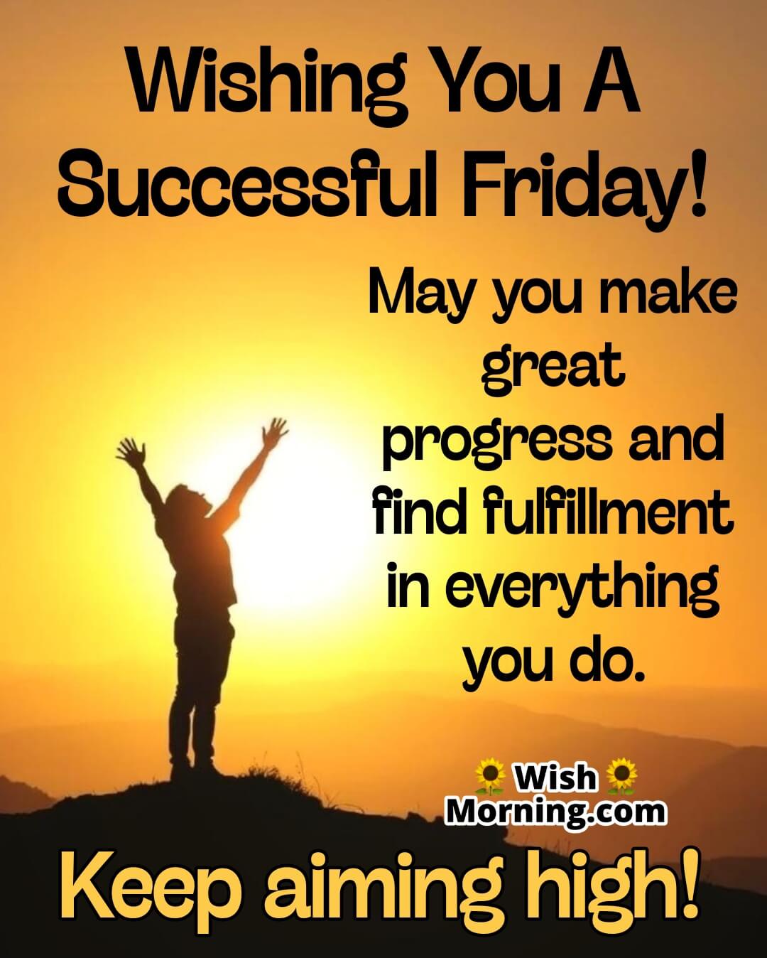 Friday success image with a person climbing a hill under a clear sky, symbolizing ambition and achievement.