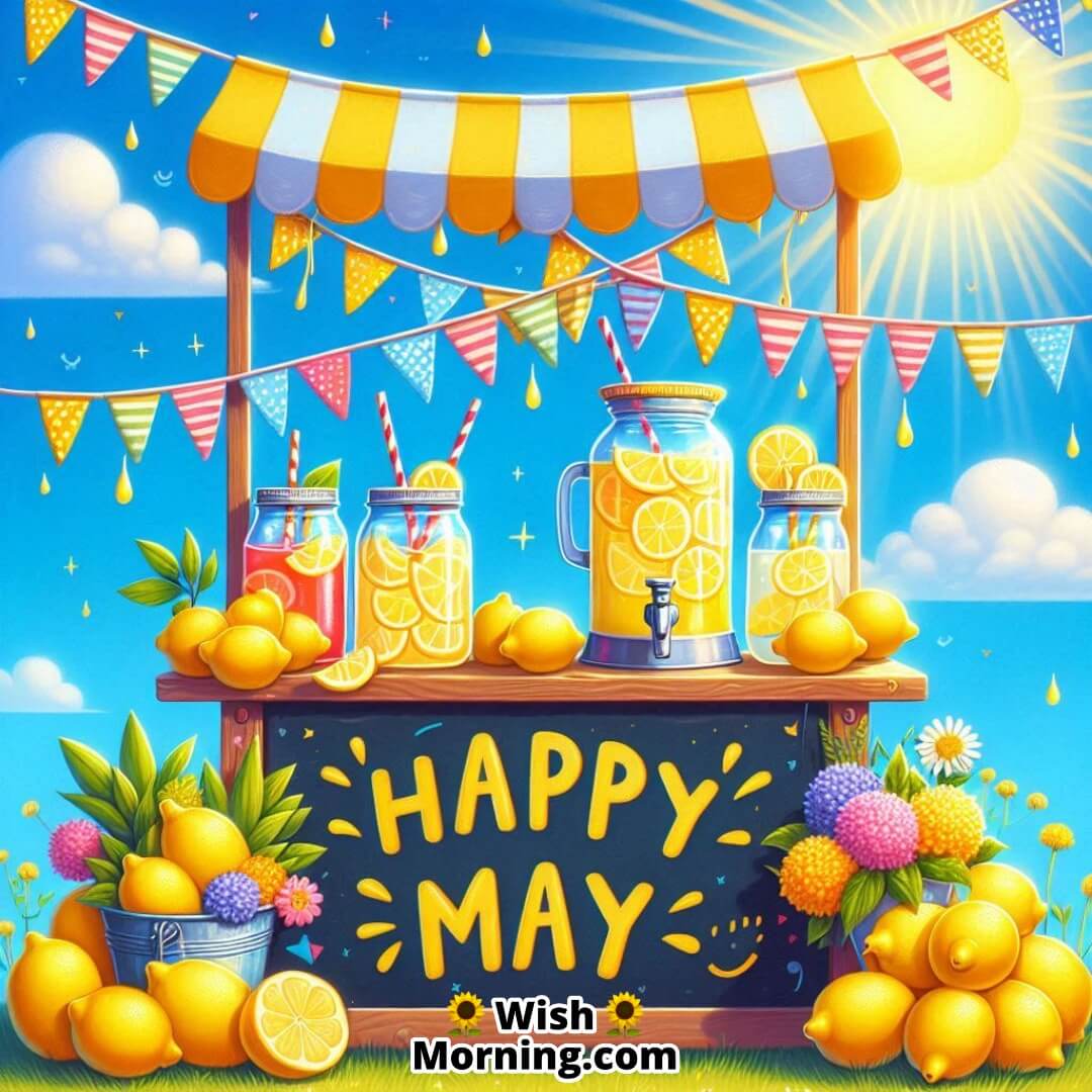 Fresh and fun lemonade stall welcoming the sunny vibes of May.