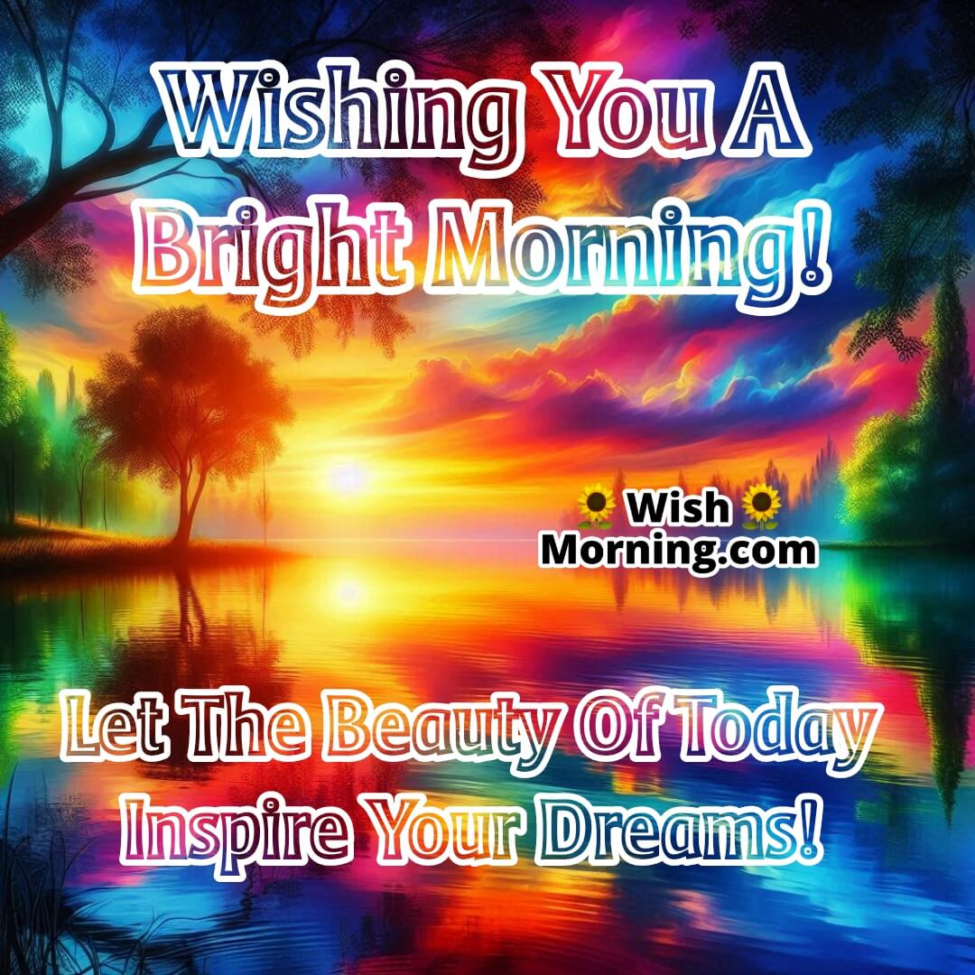 Sunrise over a lake with colorful water reflections symbolizing Beauty of Dreams.