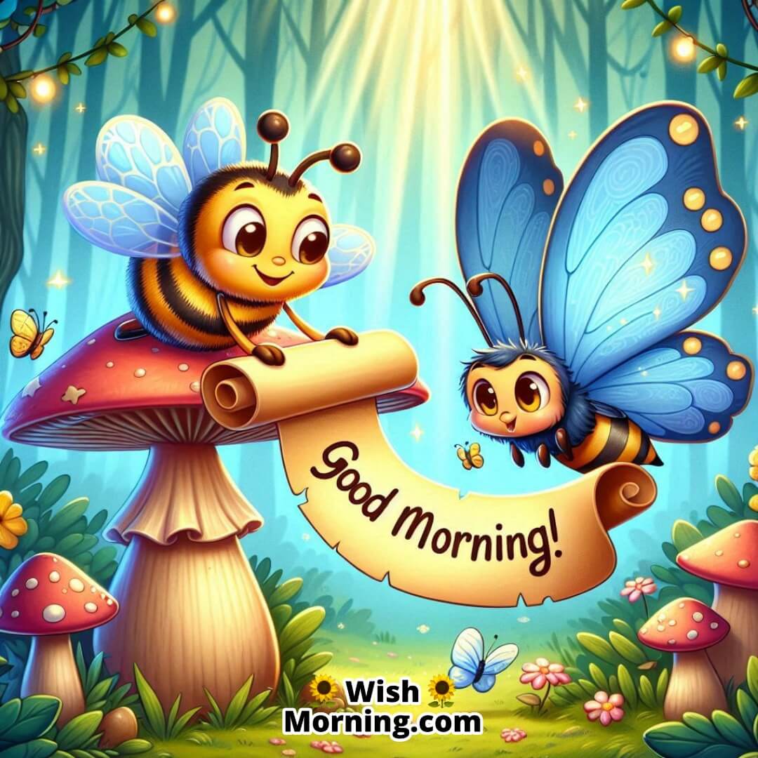 Good Morning Bee In Enchanted Forest