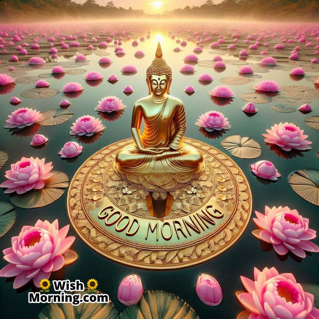 Good Morning Buddha In Lotus Pond