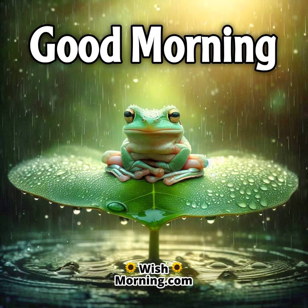 Good Morning Frog In Rain