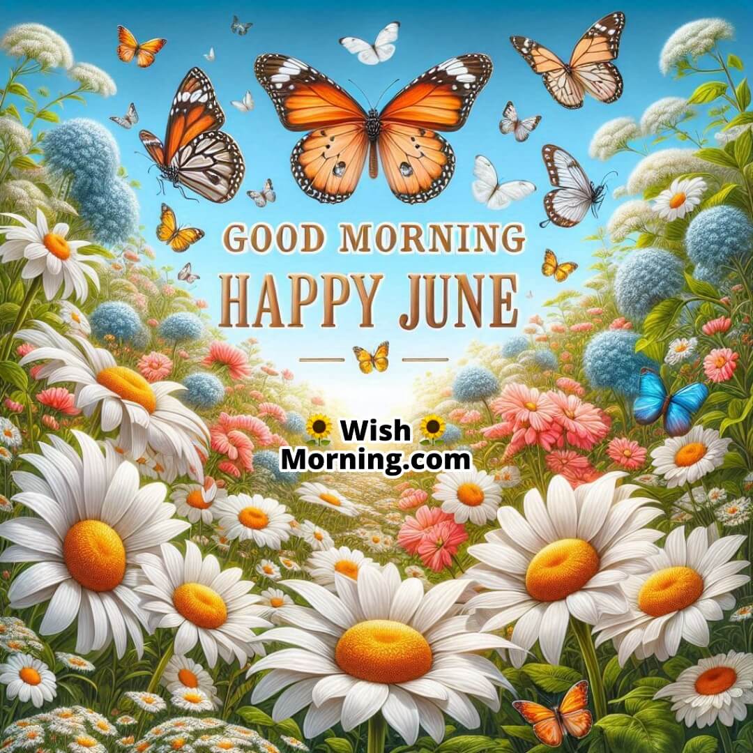 Good Morning Happy June Butterfly Garden Pic