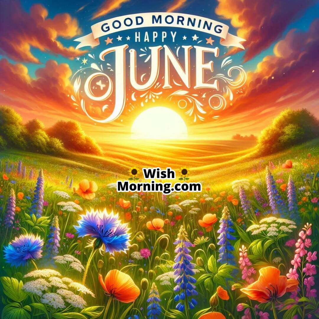 Good Morning Happy June With Wildflower Ima