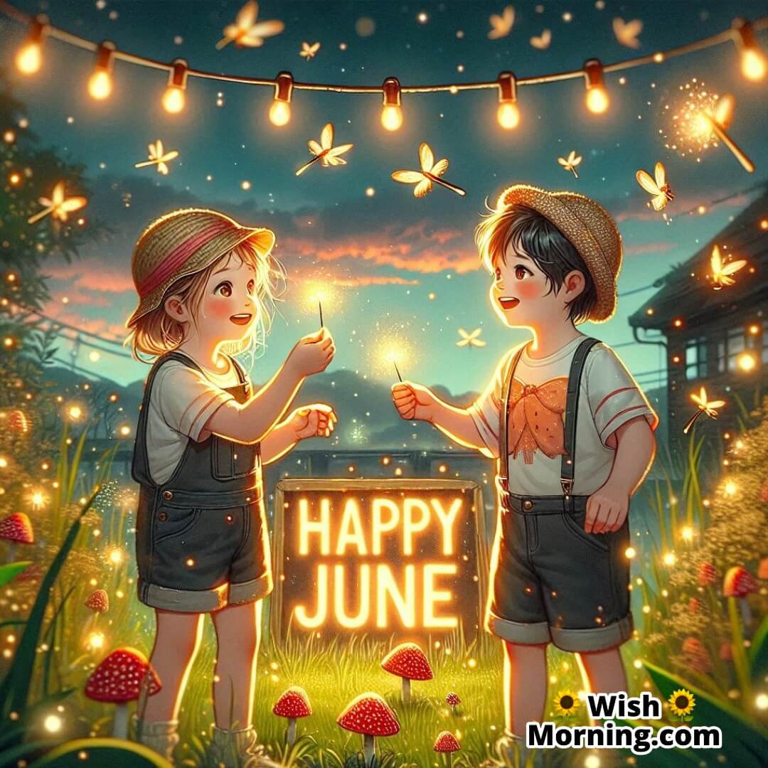 Happy June enjoyed in the magic of summer dusk and glowing fireflies.