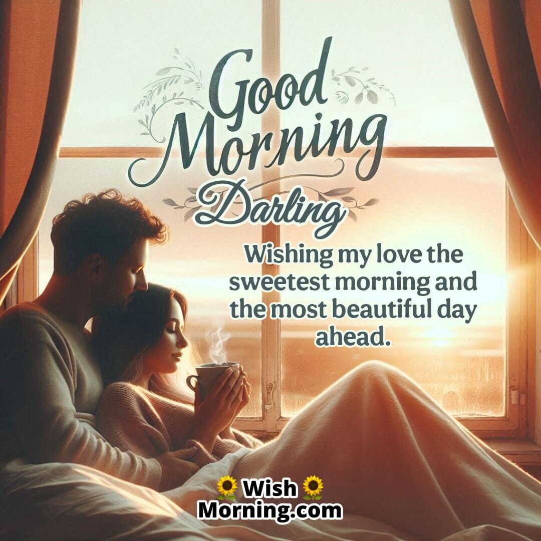 Good Morning image featuring a romantic couple in a cozy setting, symbolizing warmth, love, and a peaceful start to the day.