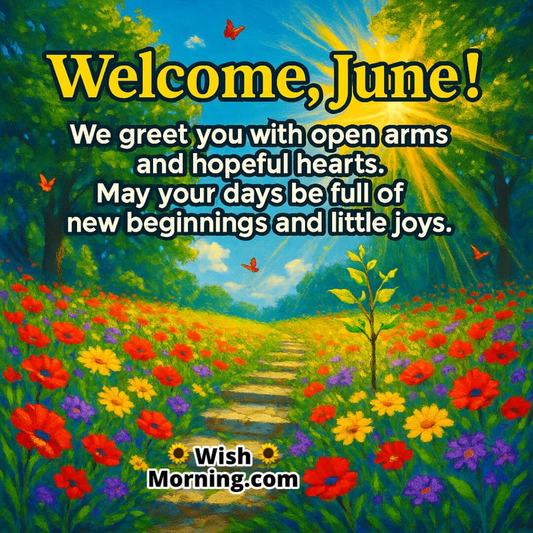Welcome June Hopeful New Month Wishes