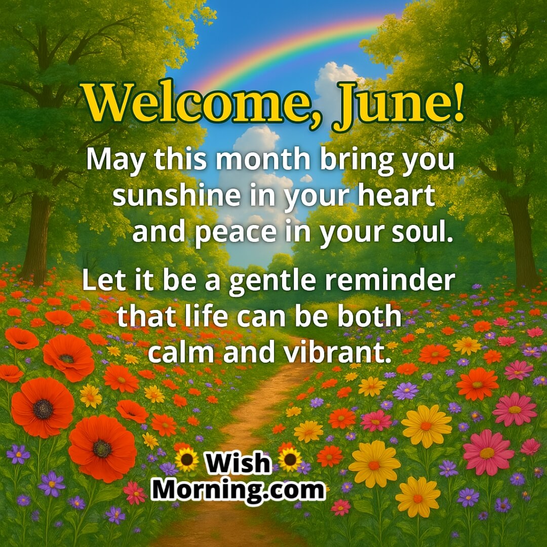 Welcome June Wishes Image