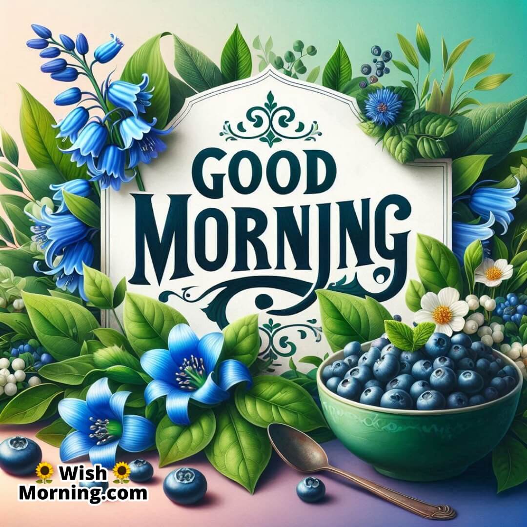 Good Morning Bluebell And Blueberry Image