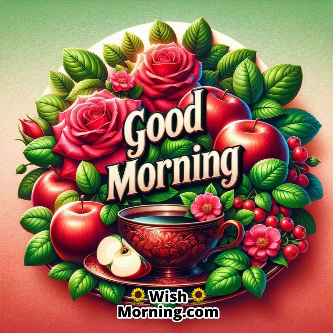 Good Morning Roses And Apples Image