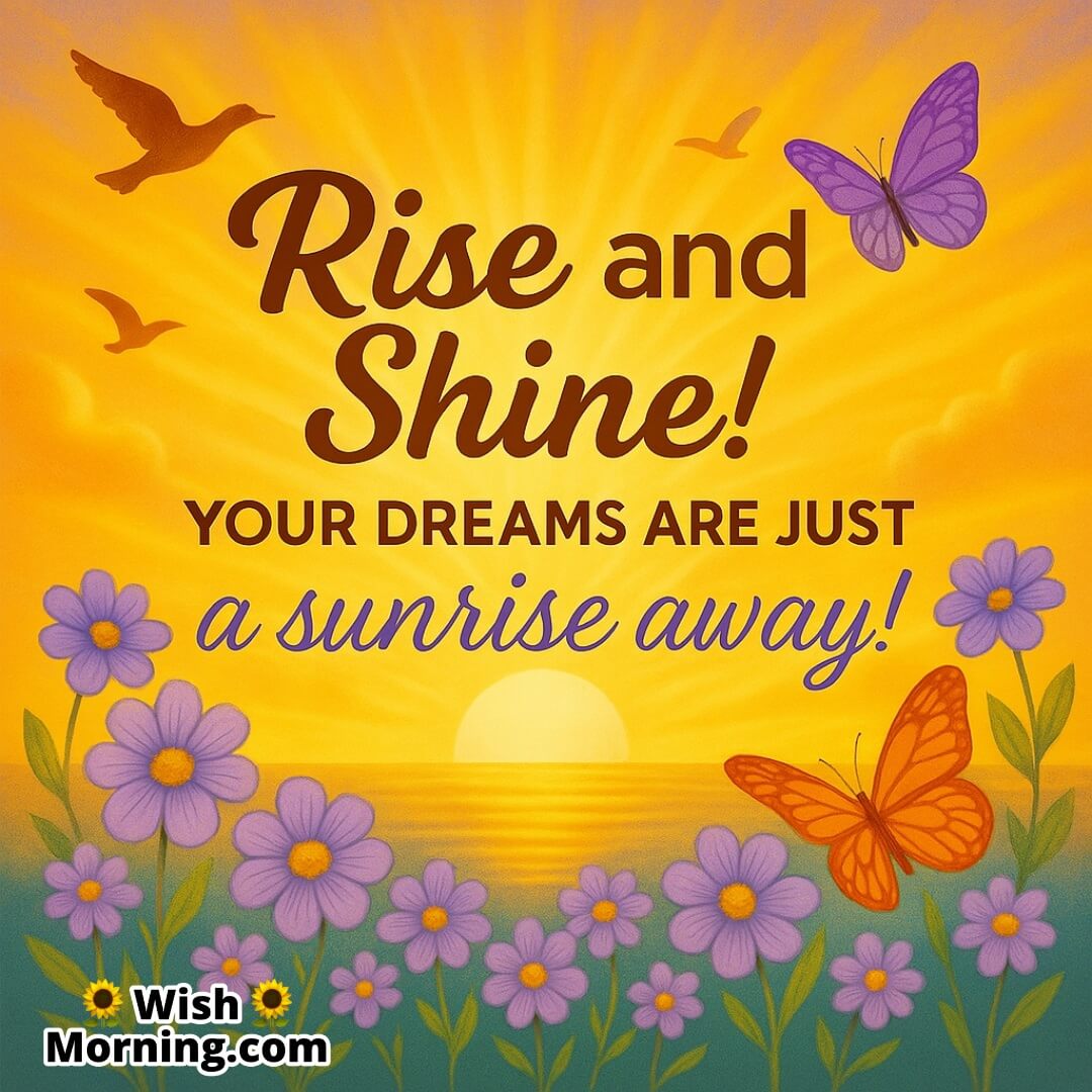Bright sunrise with glowing sky and calm scenery symbolizing hope, dreams, and new opportunities.