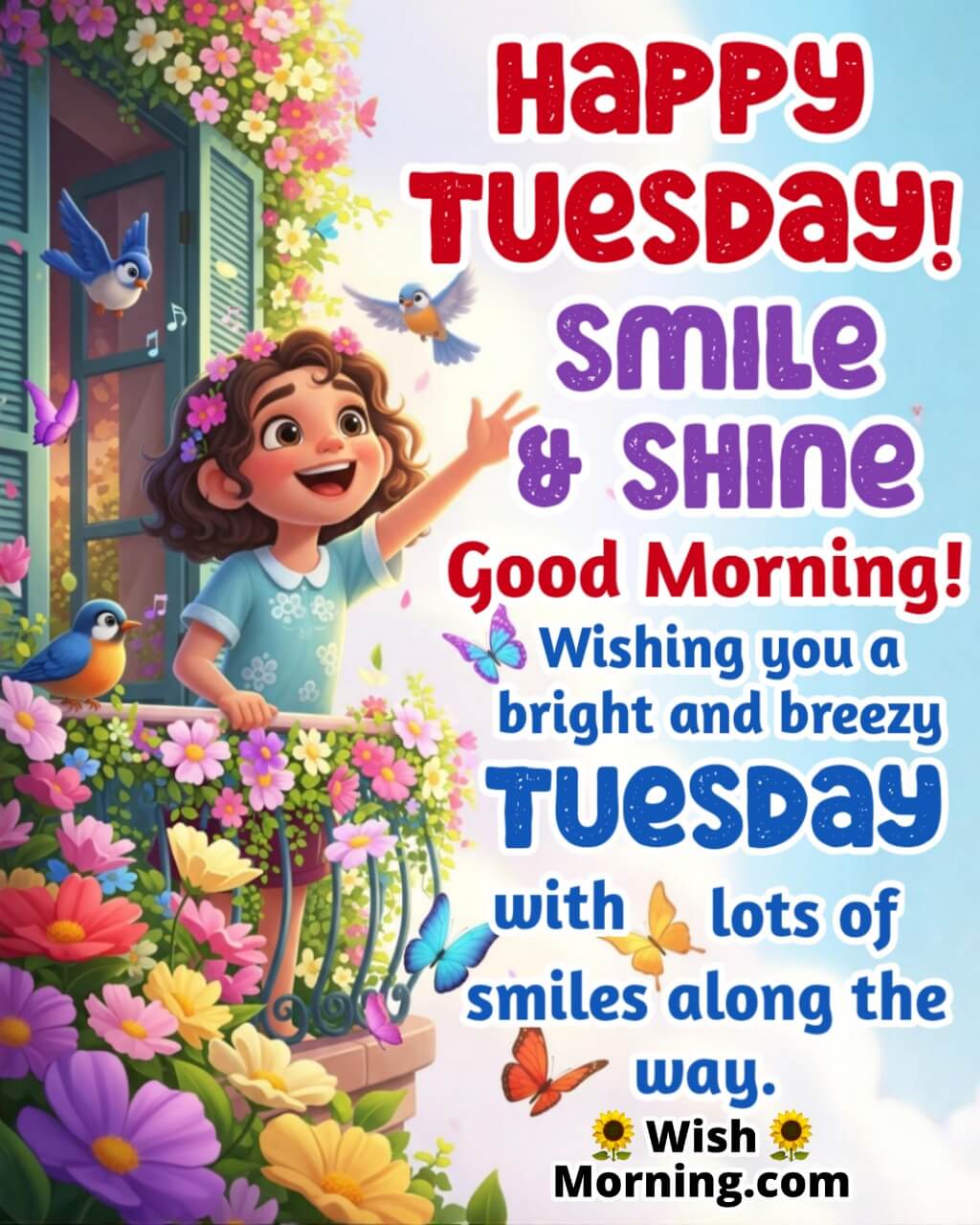 Cheerful Tuesday Good Morning Greeting