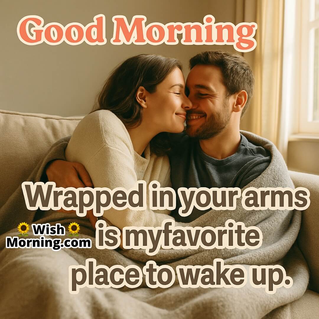 Kiss Good Morning image showing cozy blanket kiss, symbolizing warmth and emotional closeness.
