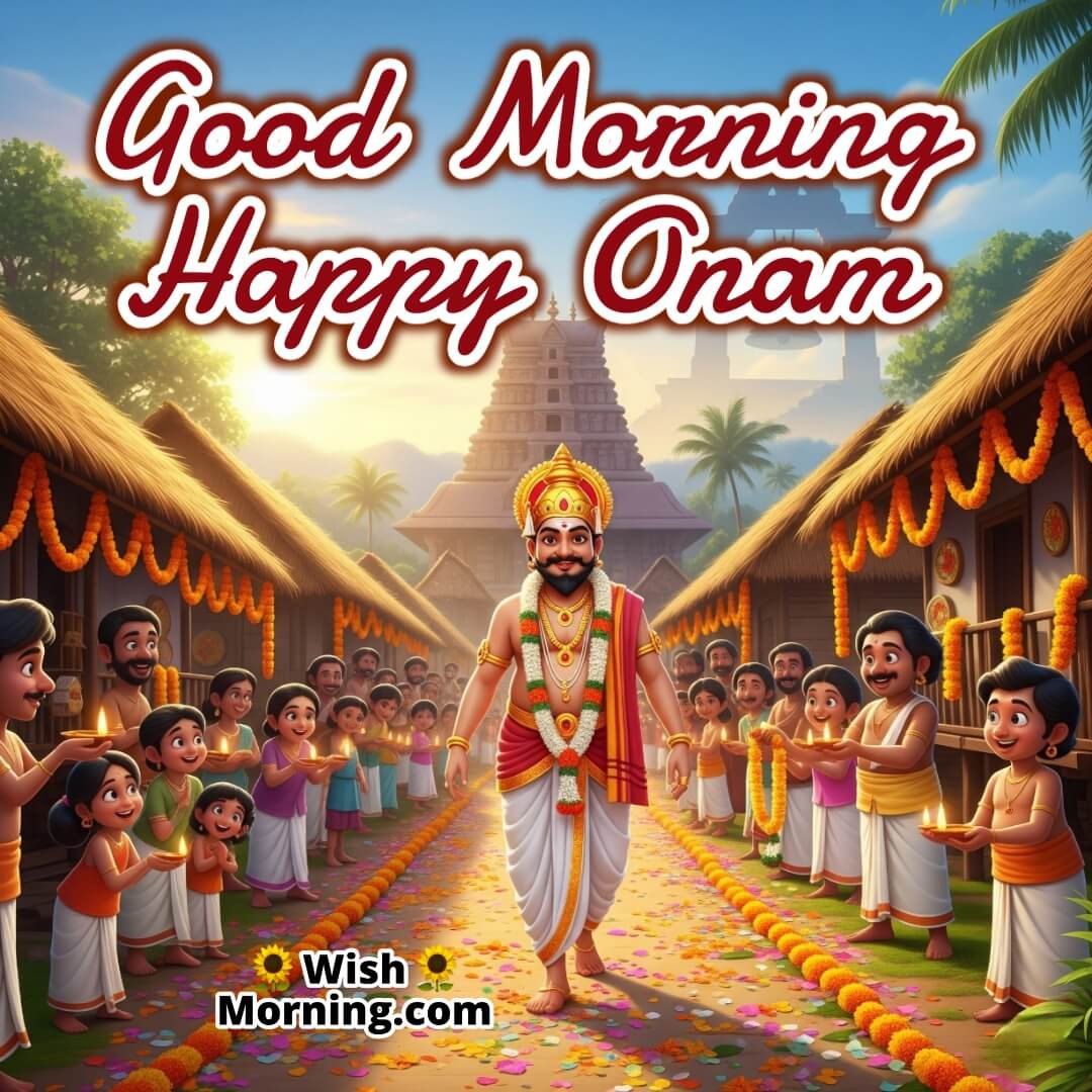 Good Morning Happy Onam King Mahabali Blessing