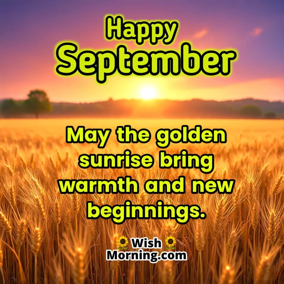 Happy September Sunrise Image For New Beginnings