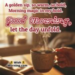 A hand holding a cup of coffee under golden sunlight, symbolizing warmth and energy.