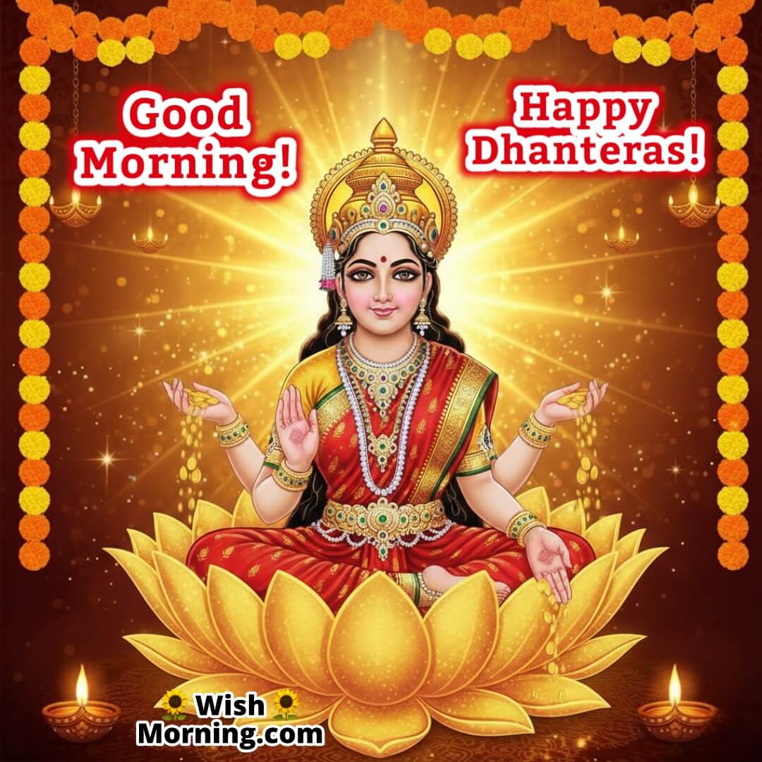 Good Morning Happy Dhanteras Lakshmi Image