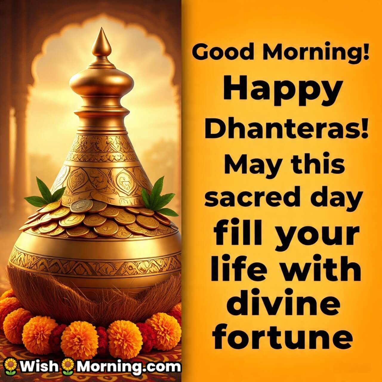 Good Morning Happy Dhanteras Wish