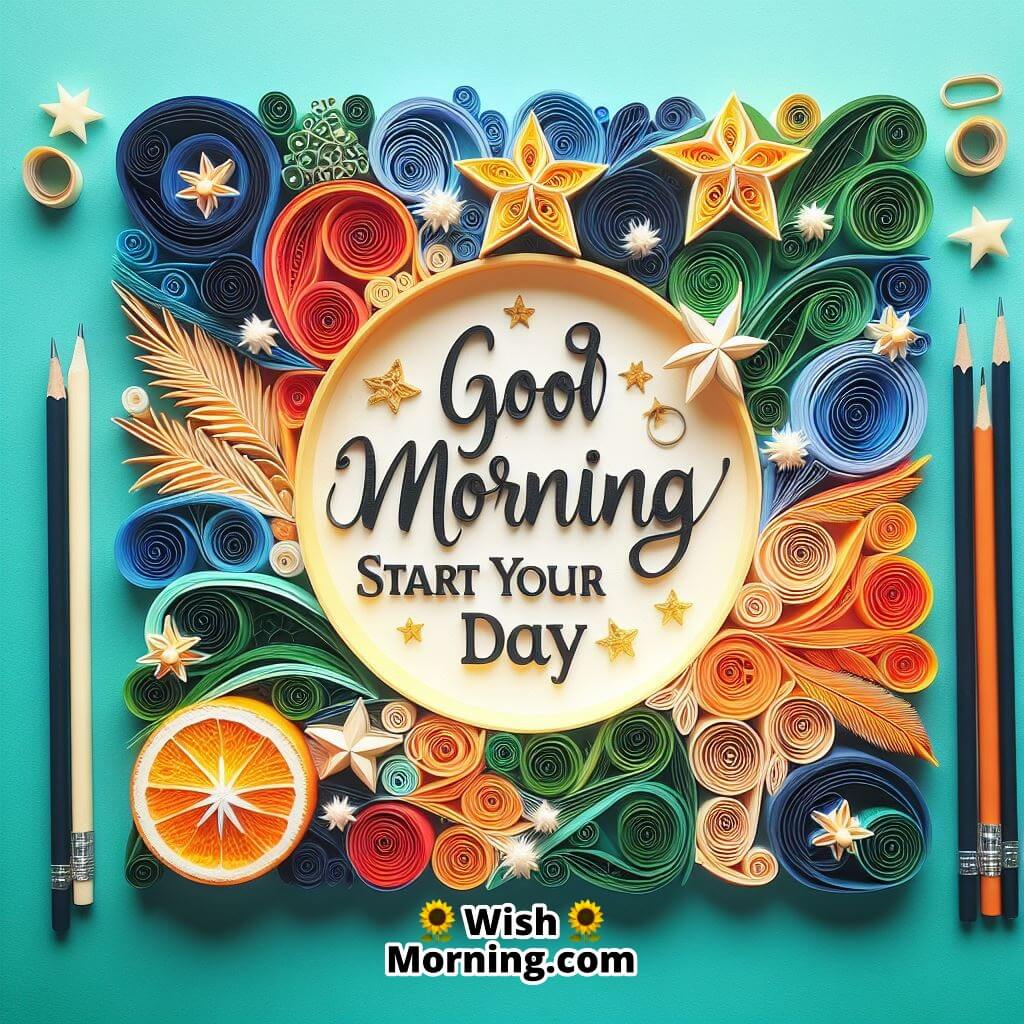 Fresh Morning Quilling Art Creation