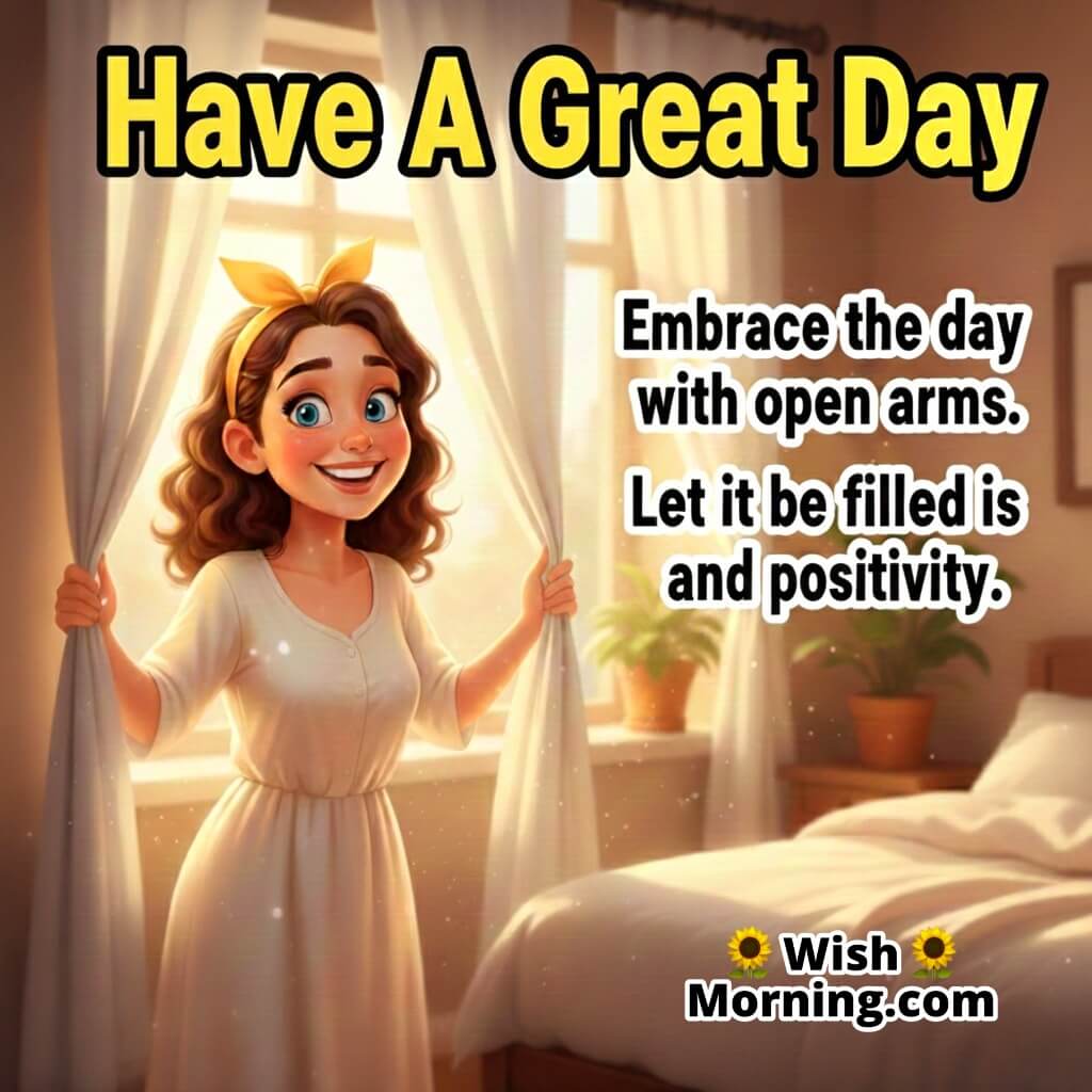 Have A Great Day Inspirational Message image of a focused man tying shoes on a forest path, symbolizing energy and readiness for the day.