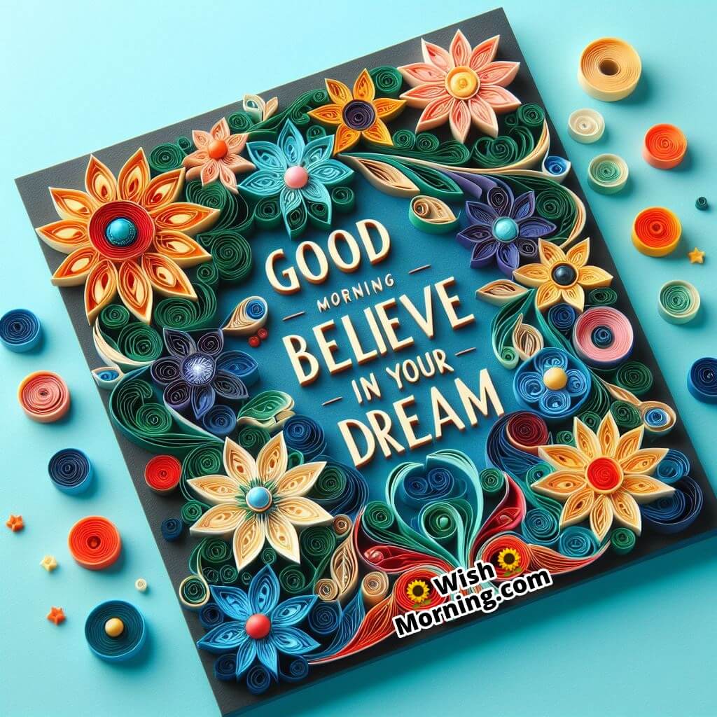 Inspirational Quilling Art Morning Image