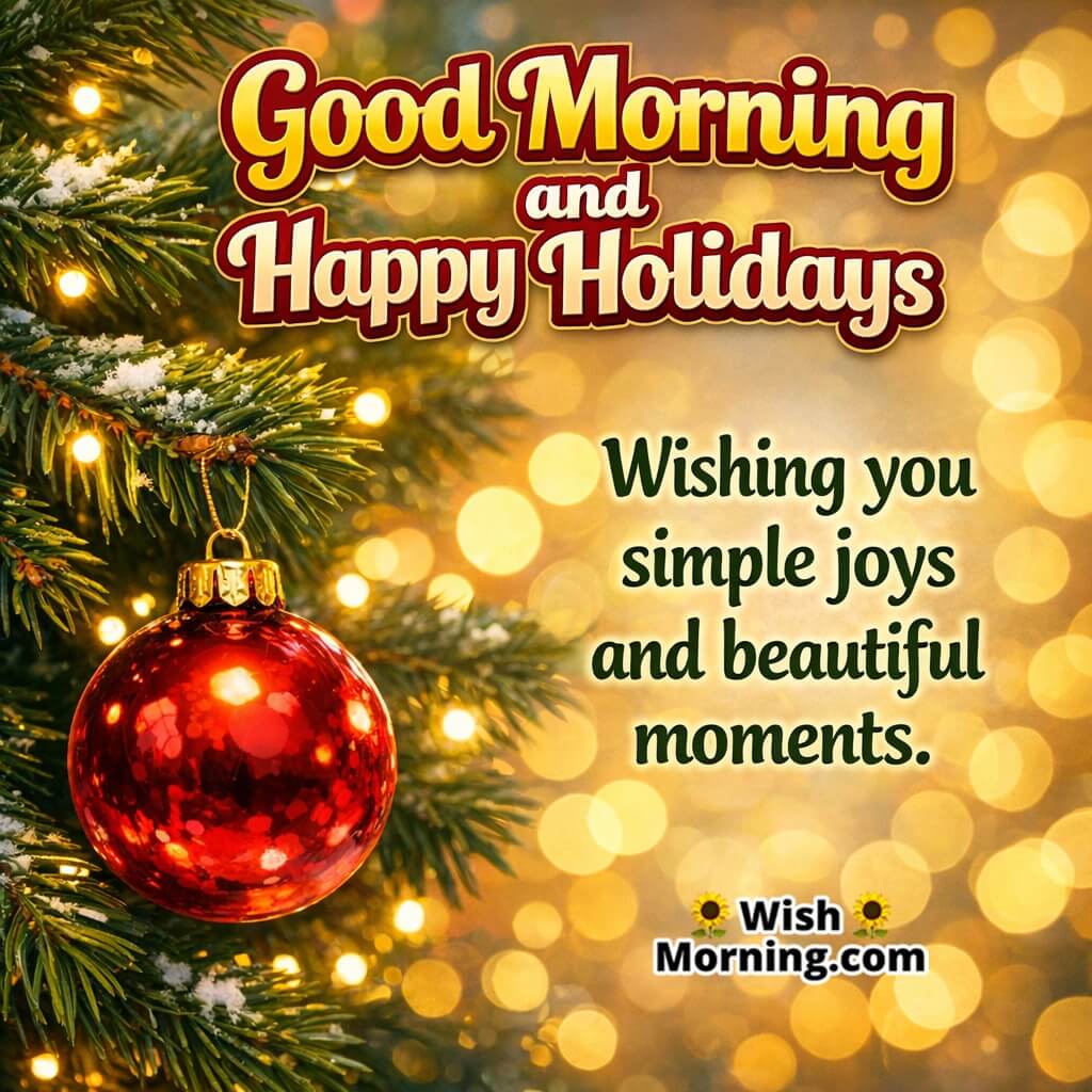 Simple Joys Holiday Greeting image featuring minimal festive charm and bright mood symbolizing gratitude and small happy moments.