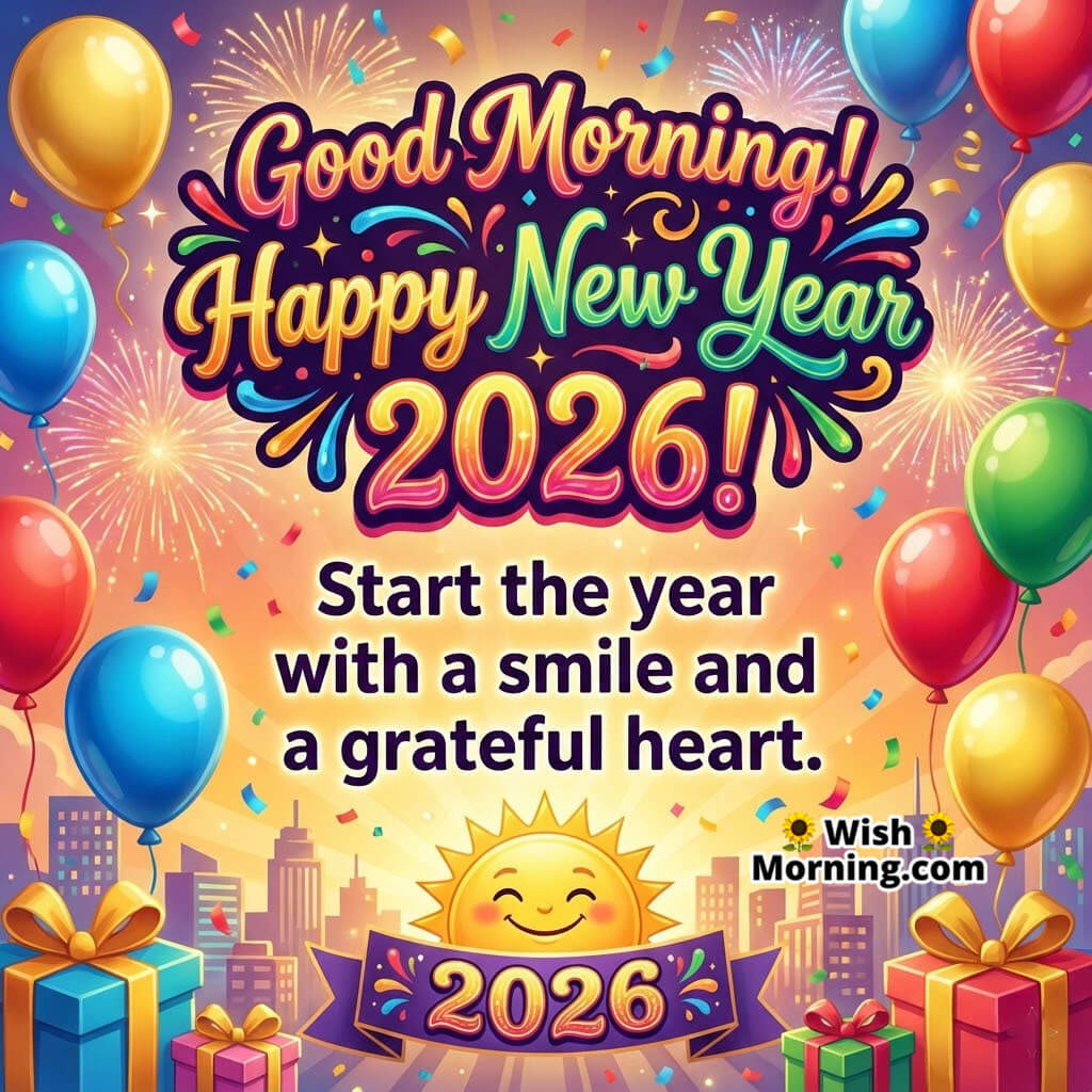 Good Morning And Happy New Year 2026 Gratitude