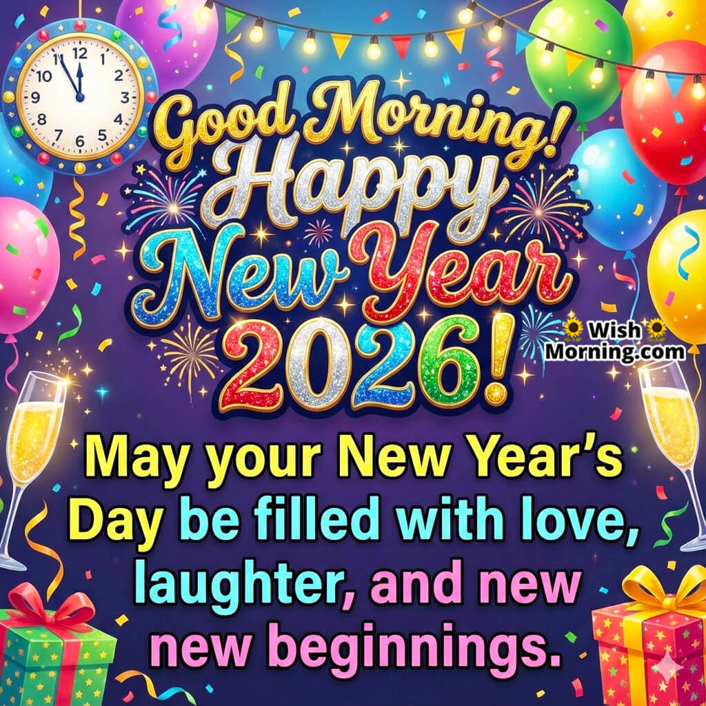 Good Morning And Happy New Year 2026 New Beginnings