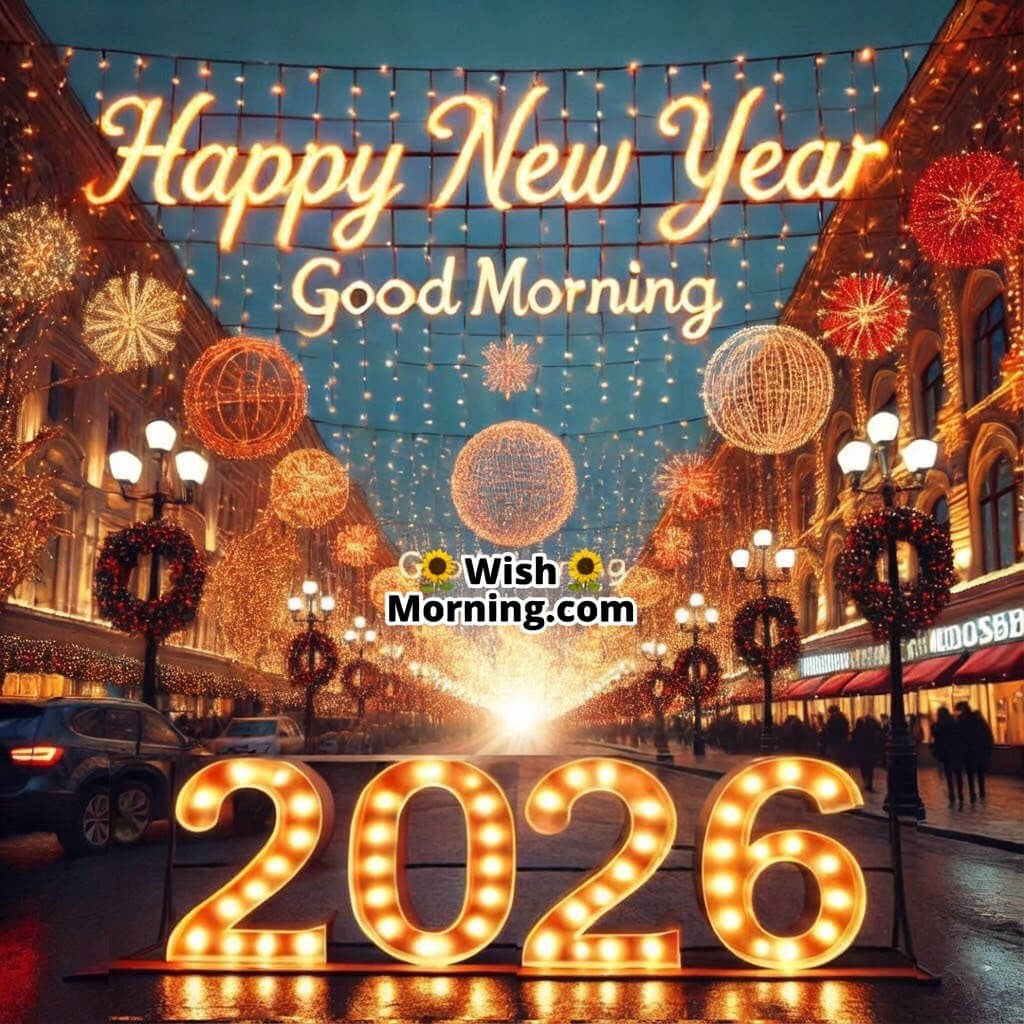 Good Morning New Year 2026 Festive Image