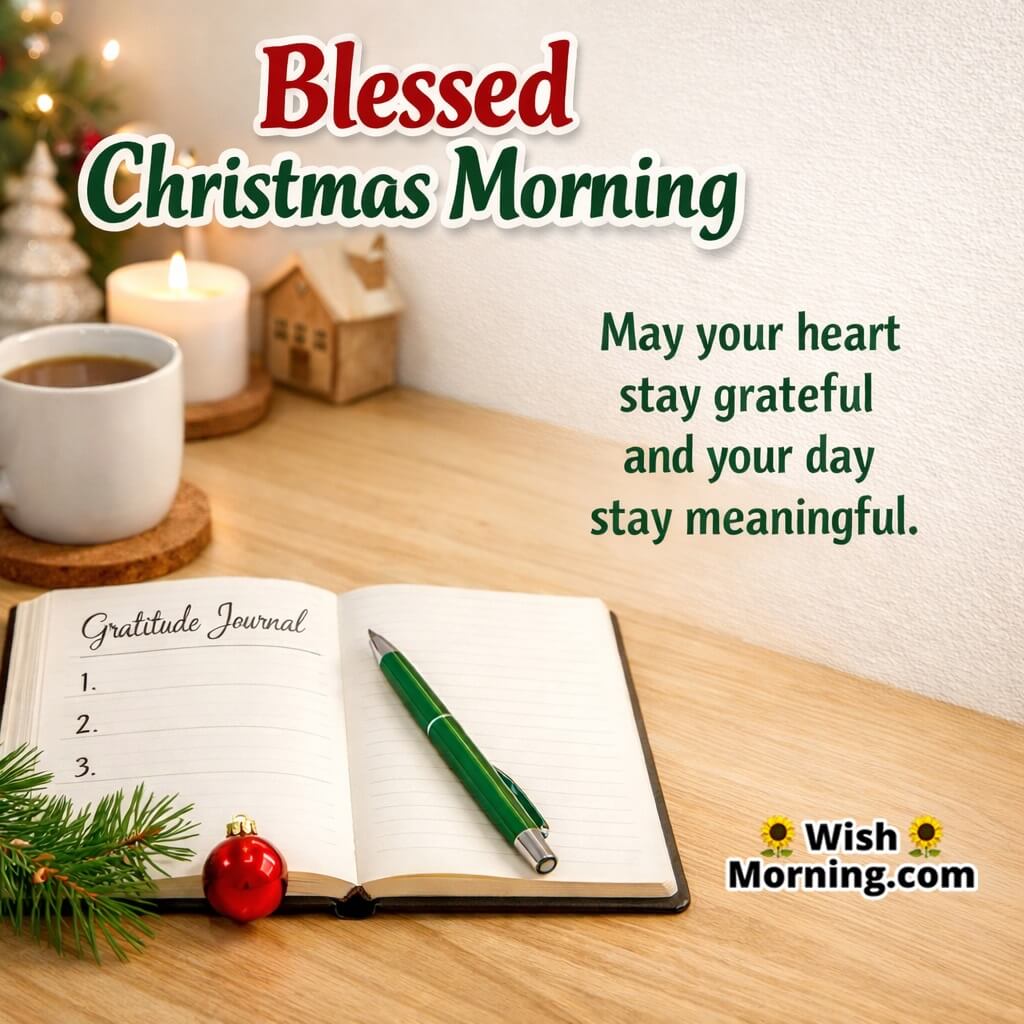 Grateful Heart Christmas Morning Blessing image featuring a peaceful festive mood symbolizing gratitude, faith, and meaningful moments.